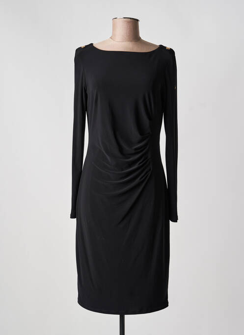 Robe mi-longue manches longues manches longues noir JOSEPH RIBKOFF femme