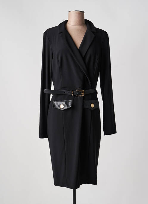 Robe mi-longue manches longues manches longues noir JOSEPH RIBKOFF femme