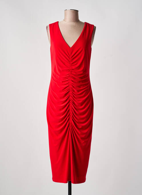 Robe mi-longue sans manche sans manche rouge JOSEPH RIBKOFF femme