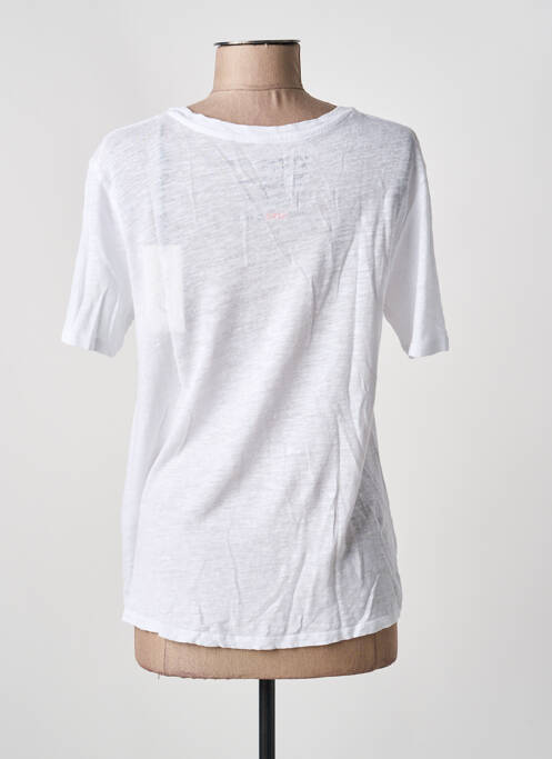 T-shirt col v manches courtes blanc GRACE femme