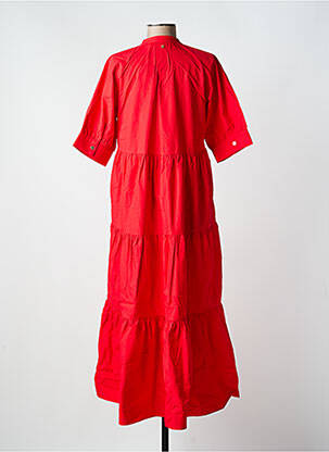Robe mi-longue manches courtes manches courtes rouge LOLA CASADEMUNT femme