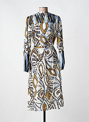 Robe mi-longue manches longues manches longues marron CATNOIR femme