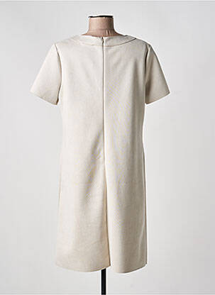Robe mi-longue manches courtes manches courtes beige JOSEPH RIBKOFF femme