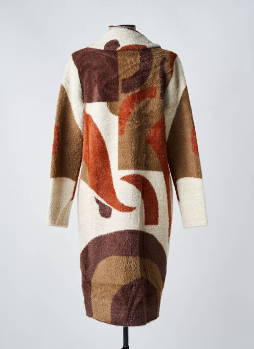 Manteau long coupe cintrée sans capuche marron JOSEPH RIBKOFF femme