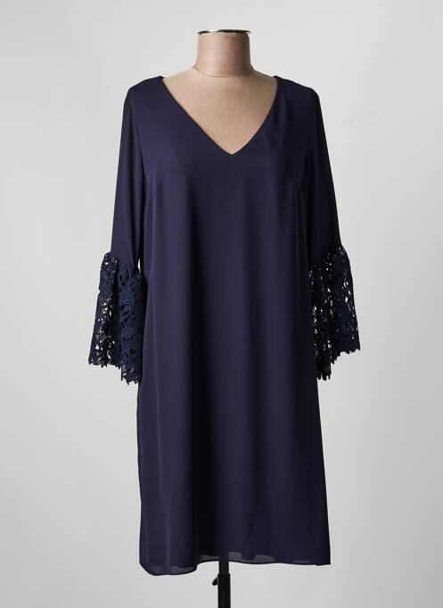 Robe courte manches 3/4 manches 3/4 bleu JOSEPH RIBKOFF femme