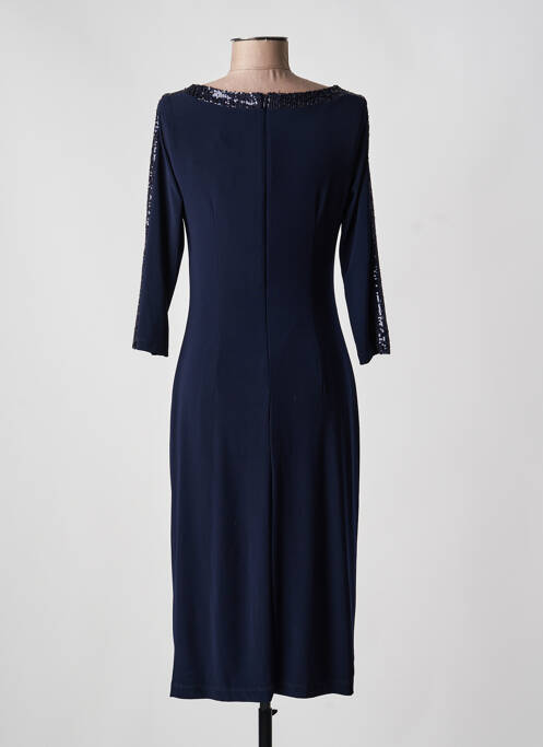 Robe mi-longue manches 3/4 manches 3/4 bleu JOSEPH RIBKOFF femme