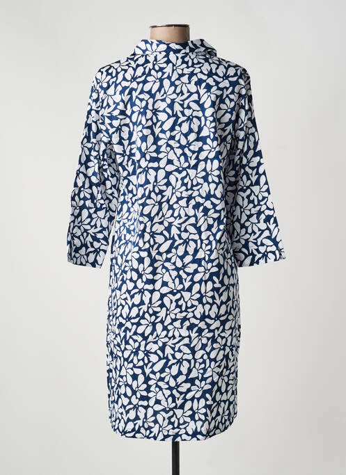 Robe mi-longue manches 3/4 manches 3/4 bleu RABE femme