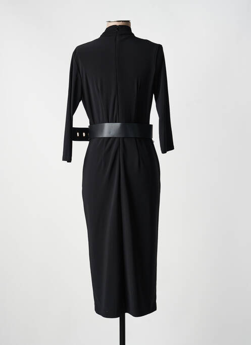 Robe mi-longue manches longues manches longues noir JOSEPH RIBKOFF femme