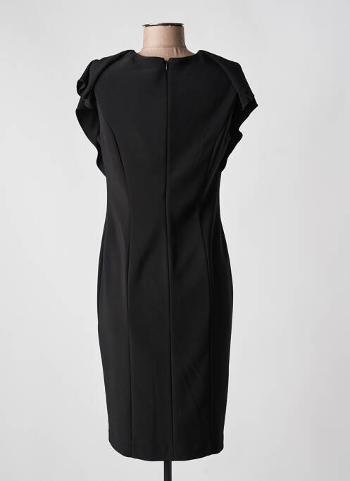 Robe mi-longue fermeture zippée au dos manches courtes noir JOSEPH RIBKOFF femme
