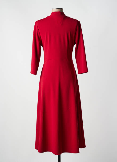 Robe mi-longue manches 3/4 manches 3/4 rouge JOSEPH RIBKOFF femme