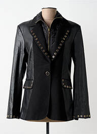Veste simili cuir coupe cintrée noir LOLA CASADEMUNT femme