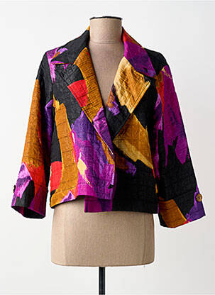 Veste casual col tailleur noir JOSEPH RIBKOFF femme