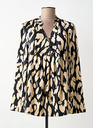 Blouse imprimé fantaisie manches longues noir JOSEPH RIBKOFF femme