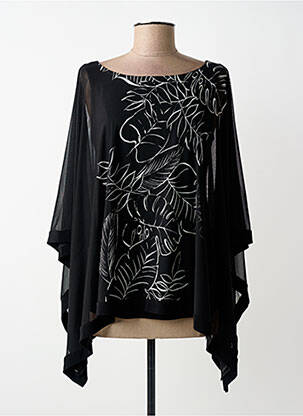 Top stretch manches courtes noir JOSEPH RIBKOFF femme