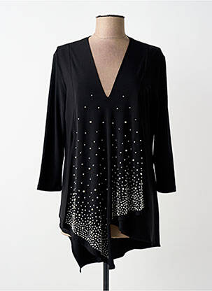 Tunique manches longues col v noir JOSEPH RIBKOFF femme