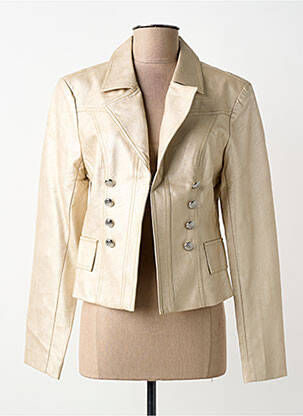 Veste simili cuir coupe cintrée or JOSEPH RIBKOFF femme
