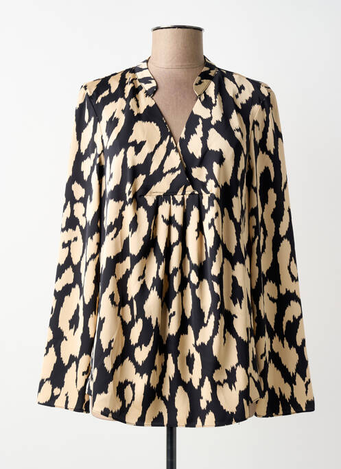 Blouse imprimé fantaisie manches longues noir JOSEPH RIBKOFF femme