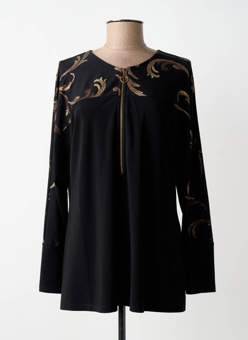 T-shirt imprimé fantaisie manches longues noir JOSEPH RIBKOFF femme