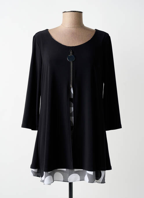 Tunique manches longues col rond noir JOSEPH RIBKOFF femme