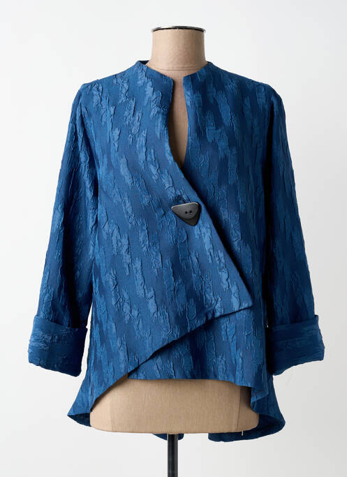 Veste casual coupe droite bleu JOSEPH RIBKOFF femme