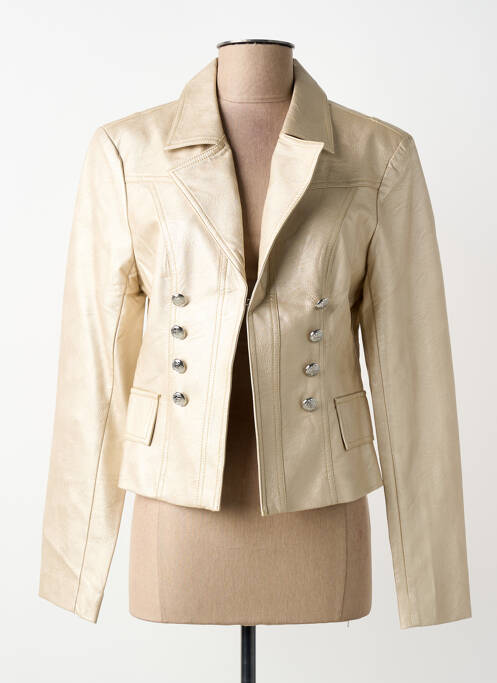 Veste simili cuir coupe cintrée or JOSEPH RIBKOFF femme
