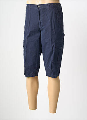 Bermuda stretch taille normale bleu LUIGI MORINI homme