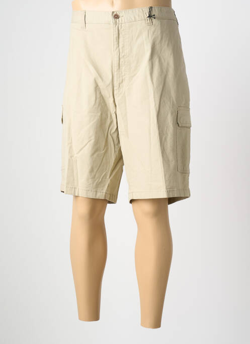 Bermuda stretch taille normale beige TERRITOIRE D'HOMME homme