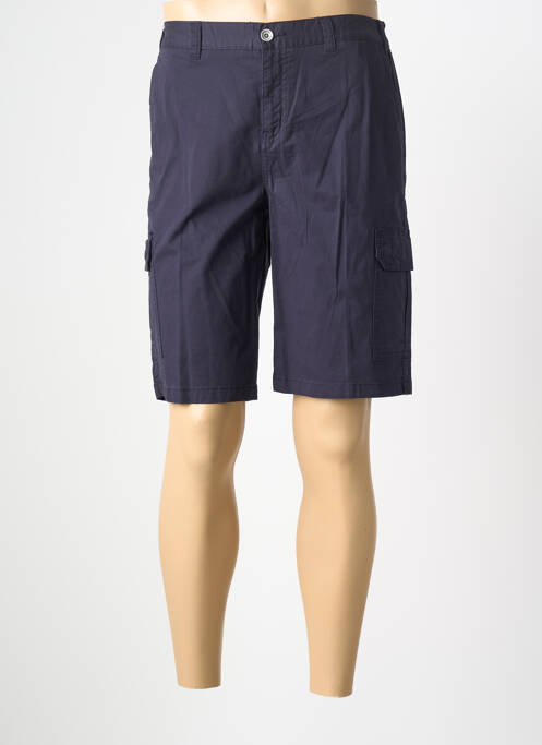 Bermuda stretch taille normale bleu LUIGI MORINI homme