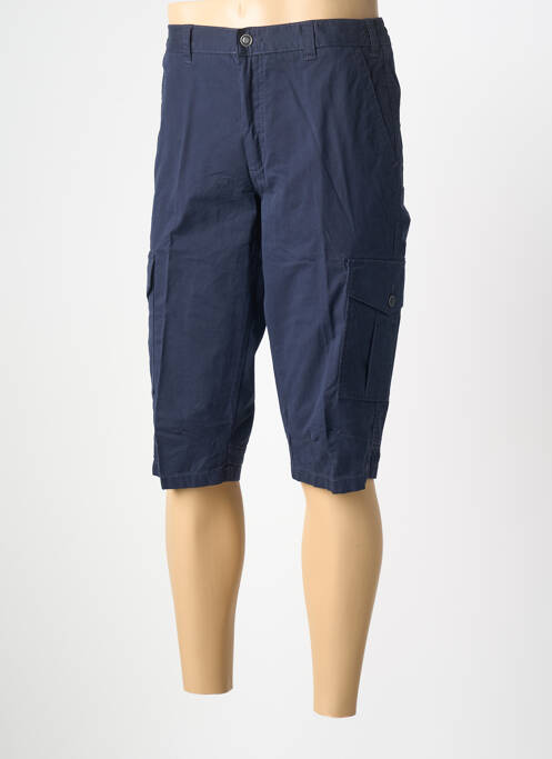 Bermuda stretch taille normale bleu LUIGI MORINI homme