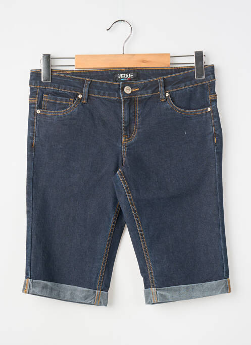 Bermuda stretch taille normale bleu VIRTUE homme