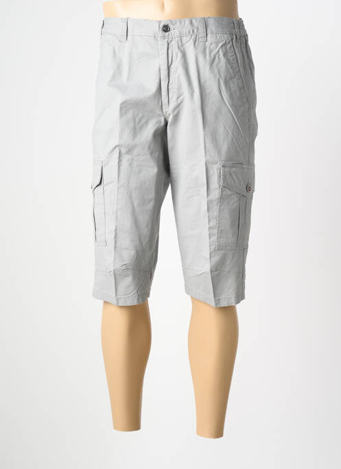 Bermuda stretch taille normale gris LUIGI MORINI homme