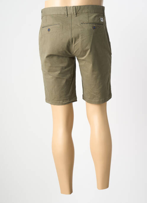 Bermuda tissage popeline taille normale vert TERRITOIRE D'HOMME homme