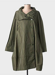Imperméable manches longues sans capuche vert JOSEPH RIBKOFF femme