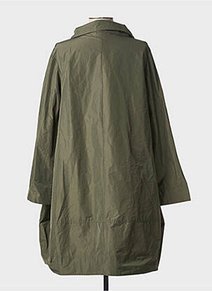 Imperméable manches longues sans capuche vert JOSEPH RIBKOFF femme