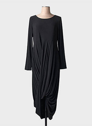 Robe longue coupe cintrée manches longues noir JOSEPH RIBKOFF femme