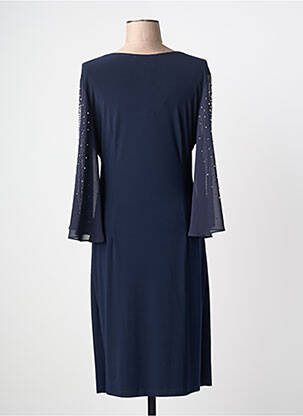 Robe mi-longue manches 3/4 manches 3/4 bleu JOSEPH RIBKOFF femme