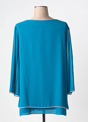 Tunique manches longues tissage crêpe bleu JOSEPH RIBKOFF femme