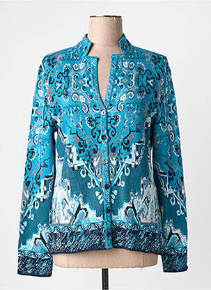 Gilet manches longues stretch bleu IVKO femme