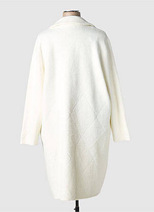 Manteau long poches sans capuche blanc JOSEPH RIBKOFF femme