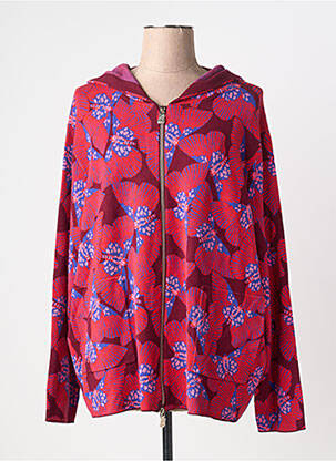 Gilet manches longues coupe cintrée rouge ELENA MIRO femme