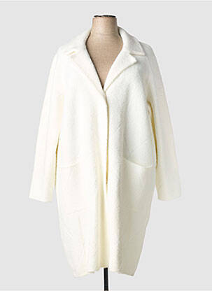 Manteau long poches sans capuche blanc JOSEPH RIBKOFF femme