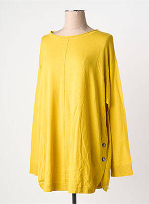 Pull stretch manches longues jaune ELENA MIRO femme