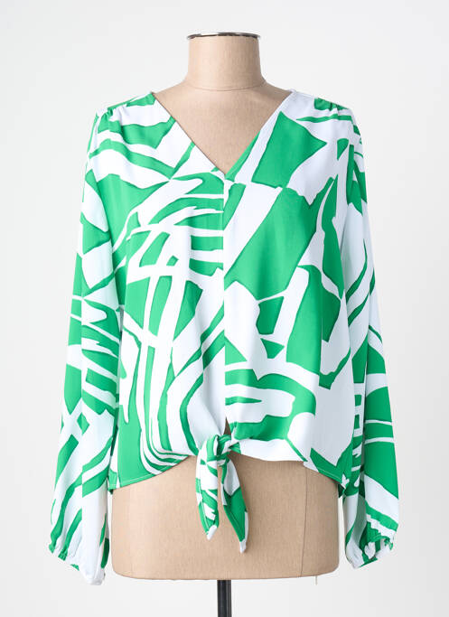 Blouse imprimé fantaisie manches longues vert JOSEPH RIBKOFF femme