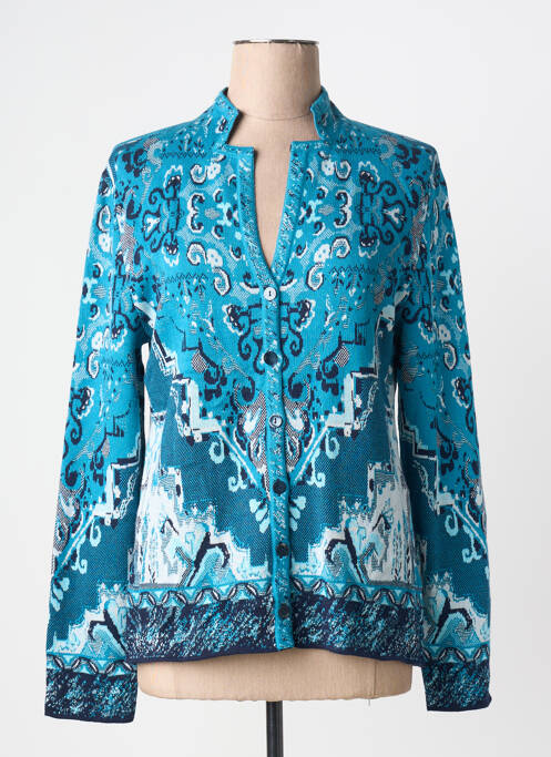 Gilet manches longues stretch bleu IVKO femme