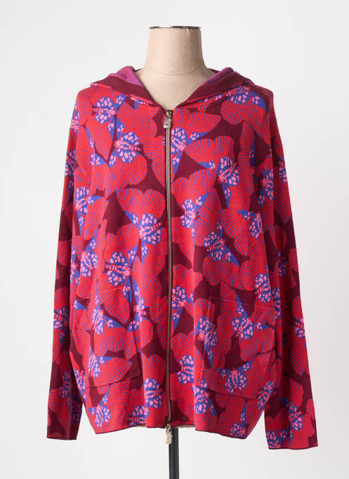 Gilet manches longues coupe cintrée rouge ELENA MIRO femme