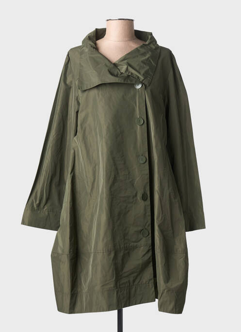 Imperméable poches sans capuche vert JOSEPH RIBKOFF femme