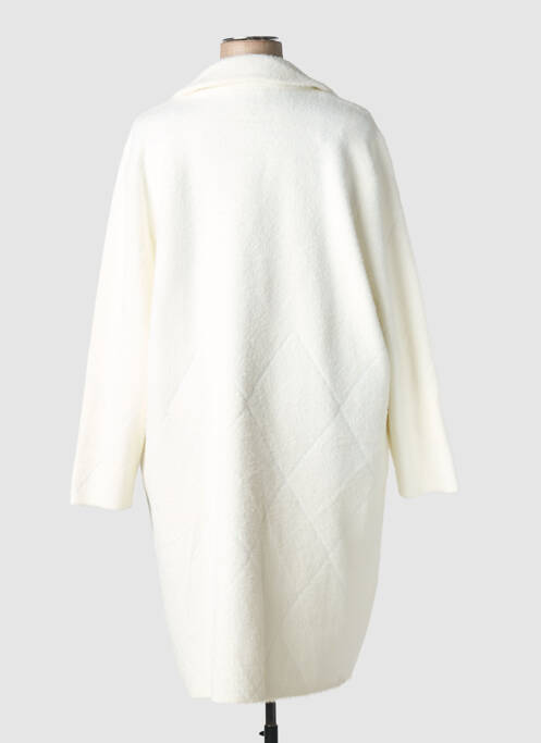 Manteau long poches sans capuche blanc JOSEPH RIBKOFF femme