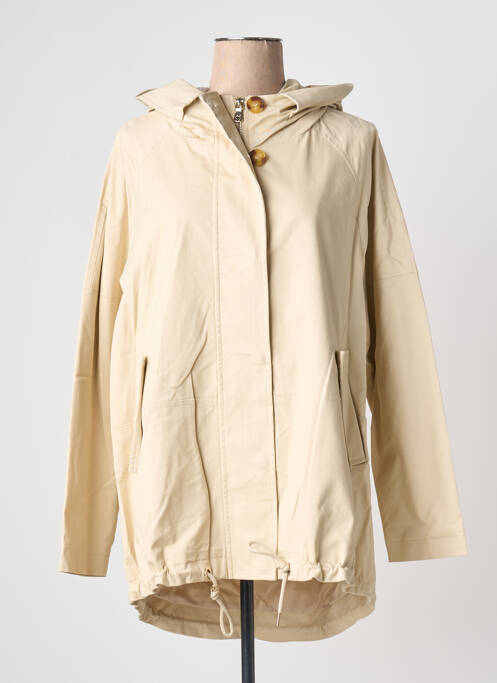 Parka finition intérieure doublure satiné a capuche beige ELENA MIRO femme