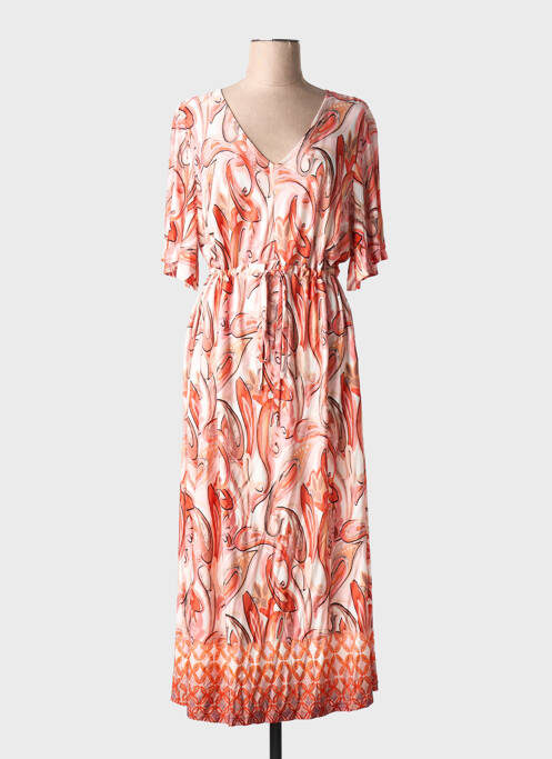 Robe longue manches courtes manches courtes orange VERPASS femme