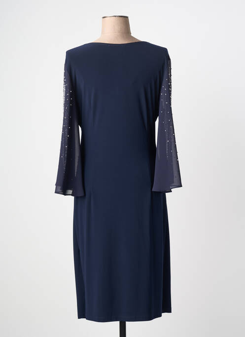 Robe mi-longue manches 3/4 manches 3/4 bleu JOSEPH RIBKOFF femme